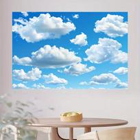 2D Sky and Cloud Banner, Clear Sunny Day Backdrop for Party Decor 47.2x31.5inch/120*80cm