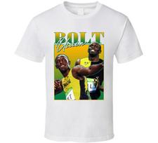 Usain Bolt 90-ųjų stiliaus unisex marškinėliai su grafiniu paveikslėliu M