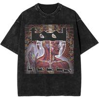 Rock Vintage Peripheral Ter Band T-Shirt Alulas Music Cotton Heavy Metal Washing Tool T-Shirt Pure Cotton 2XL
