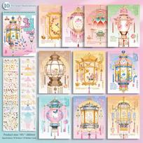 Intangible Cultural Heritage Landscape Stickers Restoration Landscape Luxurious Gemstones Ancient Blue Porcelain