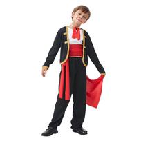 Boys Matador Role Play Spanish Halloween Costume Bull Fighting Outfits Top Neckwear Waistbelt Long Pants Red Cloth 4-5 Years