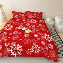 Santa Claus Elk Duvet Cover Bedding Set Full Queen For Boys Girls Gifts Bedroom Microfiber Comforter Cover With Pillowcases 135x200cm