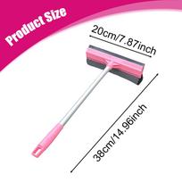 Lightweight Window Squeegee 2-in-1 Cleaner for Shower Door Home Glass - Efficient Cleaning Tool rožinė