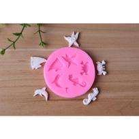 Marine serijos bio-silicio formų DIY fondant torto dekoro tinkas 1 rožinė