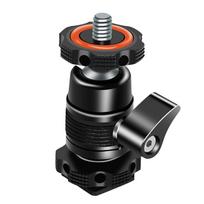 Mini rutulinės galvutės adapteris monitoriaus laikiklis šalto batelio adapteris aliuminio lydinys su 1/4 colio sraigtu skirtas black