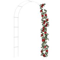 240cm Vestuvių Arka Metalinė Sodo Arkos Treliacija Stovas Laipiojantiems Augalams Tvirtas „Pasidaryk Pats“ Rėmas Vestuvių Gimtadienio Šventės Dekoravimui Naujas 240cm balta