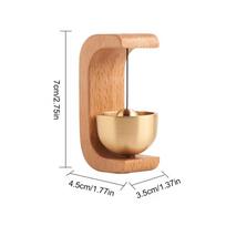 Japanese Doorbells Magnetic Wooden Wind Chimes Hanging Decorative Loud Door Bell for Refrigerator Doors Restaurant Home Decor beige