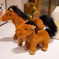 New Simulated Horse Plush Toy Pony Doll Zoo Event Gift Family Ornaments Children's Gift 25cm