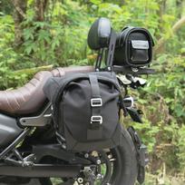CFMOTO 450clc Upgrade: Anti-Fall Bumper, Retro Side Bag, Helmet Bag, Foldable Backrest, Luggage Rack Exclusive Fit