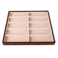 Saulės akinių dėžutė 10 skyrelių Modernus akinių organizatorius Akinių laikymo dėklai beige