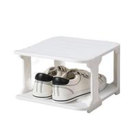 Multi Layer Vertical Shoe Rack Narrow Stand Shoe Holder Removable Shoe Cabinet  Living Room White-2-Layer