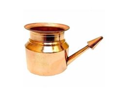 TreegoArt Pure Copper Neti Pot Plain For Storing And Serving Water- Pack Of 1 (250 Ml Copper Neti Pot) 250 Ml ruda