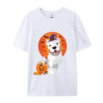 Pitbull Halloween Costume Pumpkin T Shirts Print Tee Shirts Unisex Casual Plus Size Oversize Printed Tshirt S