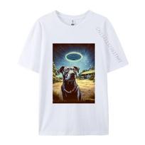 My Dog Thinks Ufos Are Real On A Dark Tshirt Unisex Clothing Tops Plus Size Pure Cotton ONeck T Shirts S