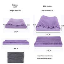 TPE Pressure-Free Neck Protection Washable Pillow Core Gray Pillowcase (Child)