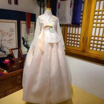 Moderni korėjiečių suknelė Hanbok: Elegantiškas moteriškas etninis teismo stiliaus kostiumas kasdieniam dėvėjimui ir pasirodymams One Size balta