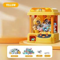 Doll Claw Clip Machine Toy Grabber Catching Cute Plush Dolls Game Mini Claw Machine Toys for Kids Girls Children's Day Gifts geltona