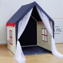Portable Baby Play House Children Tent Teepee Tent Enfant Kids Tent Pink Blue Kids Play House Indoor Outdoor Toy Princess House mėlyna