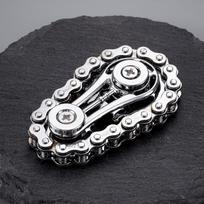EDC Metal Gear Chain Fidget Spinner Roller Alloy Relieve Stress Reducing Toys Antistresse Decompression Handle Rotating Adults sidabras