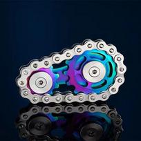 Relieve Pressure On Chain Fidget Spinner Metal Toys With Gear Chain Teeth Flywheel And Sprocket Chain Fidget Toys