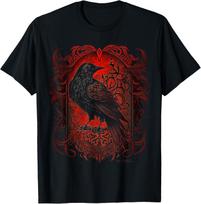 Odins Raven NorthUnisex Valhalla Norse Mythology TShirt 100 Cotton ONeck Short Sleeve Summer Casual Unisexs Tshirt Streetwear S