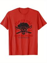 Edward TeachS Hole Blackbeard Pirate Graphic with Crossed Swordsskull Design100 cotton Oneck printed Unisexs Tshirt S