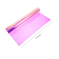1 Sheet Colored PVC Iridescent Film Fabric Bright DIY Material Ideal for Craft Bags Phone Cases Clothing Patchwork Sewing other rožinė