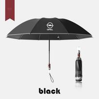 For Opel OPCline ASTRA CORSA INSIGNIA MOKKA VECTRA GTC Tigra Car Automatic Folding Windproof UV Sun Protection Sunshade Umbrella juoda