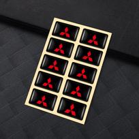 10Pcs Car 3D Epoxy Glue Decals Badge Sticker Accessories For Mitsubishi 9 Ralliart X ASX L200 Colt Outlander Pajero Lancer Cross