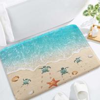 Turtle Starfish Beach Teal Entrance Doormat Home Decor Kitchen Hallway Balcony Rugs Bathroom Anti-slip Foot Pad Bedroom Mat 40x 60cm