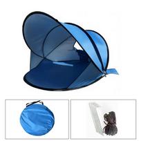 Waterproof Camping Tent Folding Beach Sun Shelter Portable Pop-Up Beach Tent  for 2-3 People mėlyna