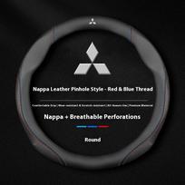 For Mitsubishi Outlander Pajero Asx Colt Lancer EX Evolution X L200 Triton RALLIART Delica Eclipse Car Steering Wheel Cover