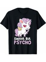 Sweet But Psycho For A Crazy Unicorn Person Gift T-Shirt1 S įvairiaspalvis