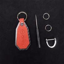 For Opel Corsa D Astra G H J K F Mokka C Zafira B Auto Pendant Leather CarbonFiber Car Keychain Keyring Luxury Pendant Accessory