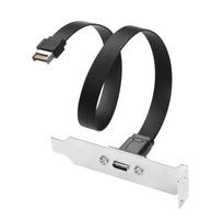 SinLoon USB 3.1 Type C Extension Cable 10Gbps Type E 20Pin Male to USB C Female Panel Mount Adapter 30cm