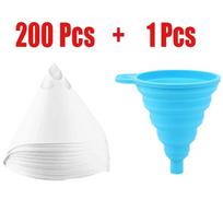 200Pcs Car Paint Spray Mesh Paper Filter Purifying Straining Funnel Disposable Paint Filter Conical Nylon Micron Paper Funnels