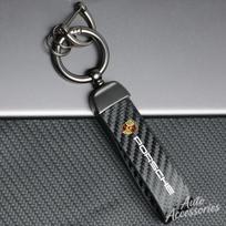 Anglies pluošto automobilio raktų pakabukas Raktų žiedas Pakabukas Verslo dovanos Porsche Panamera Cayenne Taycan 911 718 Macan Carrera-GT Aksesuaras