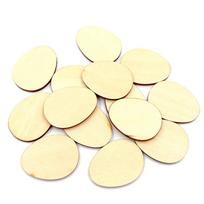 50Pcs Egg Shape Unfinished Lime Wood Craft Cutouts for DIY Christmas Ornaments Nursery Wall Mounts Signs Tags Decoration chaki