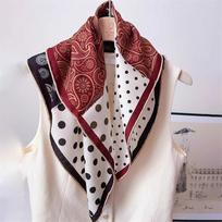Mulberry silk wool 65 silk wool artistic conception Paris square scarf women's autumn and winter double-sided heterochrome high-end shawl silk scarf Standard