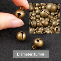 6/8/10/12/14/16/18/20/25mm Bronze Metal Jingle Bells Loose Beads Festival Party Christmas Decoration DIY Crafts Accessories