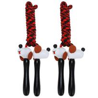 Outdoor Skipping Ropes Wood Handle Jump Rope Exercise 6Pcs for Kids