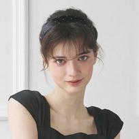 Spica Flat Satin Hairband JP-26-007HB black