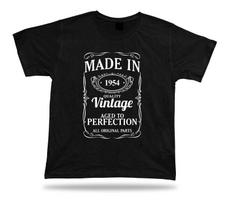 Printed T shirt tee Made in 1954 happy birthday present gift idea unisex 2XL