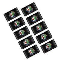 For Alfa Romeo 10pcs Epoxy Car Window Lift Button Steering Wheel Stickers For Alfa Romeo giulia stelvio giulietta 159 147 156 16