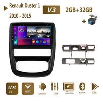 Automobilių radijas Android skirtas Renault Duster 1 2010 - 2015 Nissan terrano 2014 - 2020 Multimedijos grotuvas WIFI GPS navigacija Carplay 2+32GB 2+32GB blue