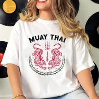 Muay Thai Top Women Harajuku Japanese Comic T Shirt Female Y2k Clothing S