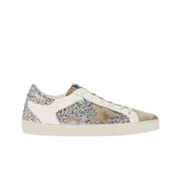 (w) Golden Goose Superstar Crystal Embellished Sneakers Silver 35W