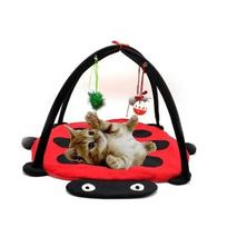 Cat Bed Pet Toy Tree Foldable Kitten Tents Funny Pet Toys Mobile Activity Pets Play Bed Toys Cat Play Mat Blanket House