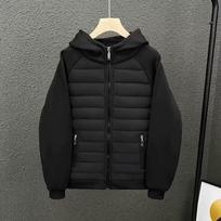 Trendy Men's Cotton Jacket: Autumn/Winter 2025 Hong Kong Style – Loose, Versatile, Casual Hooded Design 3XL juoda