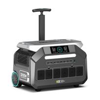 IEE P3200 3200W Portable Power Station, 2048Wh Solar Generator with LiFePO4 Battery, Fast Charging, APP Control, 16 Ports, UPS Portable Power Station pilka